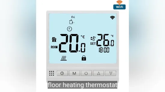 Termoregolatore digitale con termostato ambiente WiFi con schermo LCD di design