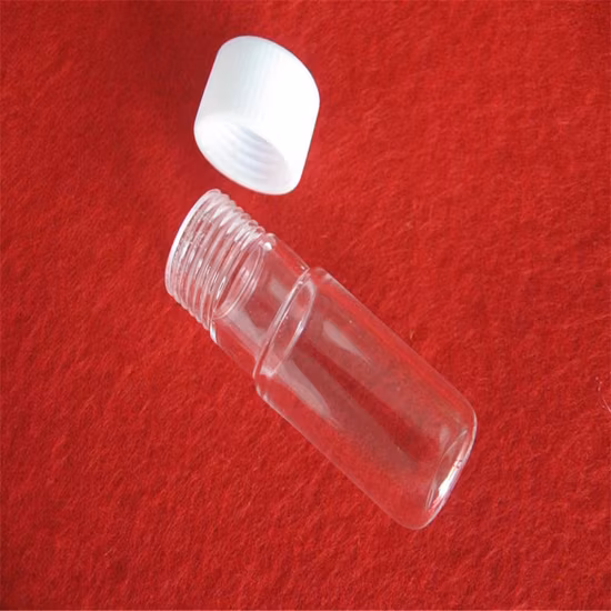 Provetta in vetro a vite da laboratorio